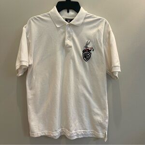 Vintage Warner Bros Mens WB Bugs Bunny Embroidered Polo Shirt Size M